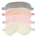 RAYNAG 4 Pack Plush Eye Mask Soft Sleeping Blindfold Eye Cover for Sleepover Gift Birthday Party Favors, Comfortable Silky Fabri