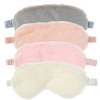 RAYNAG 4 Pack Plush Eye Mask Soft Sleeping Blindfold Eye Cover for Sleepover Gift Birthday Party Favors, Comfortable Silky Fabri