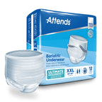 Attends Bariatric Underwear for Adult Incontinence Care with ConfidenceCuff Protection, Ultimate Absorbency, Unisex, XX-Large, 1