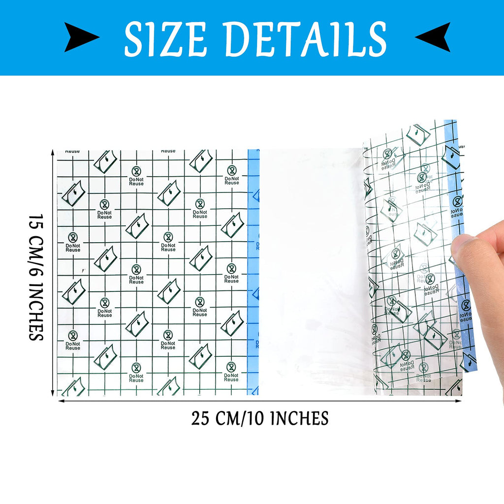 36 Sheets Adhesive Waterproof Bandage Cover Transparent Stretch Bandage Film Dressing Clear Shower Protector Film Large Disposab