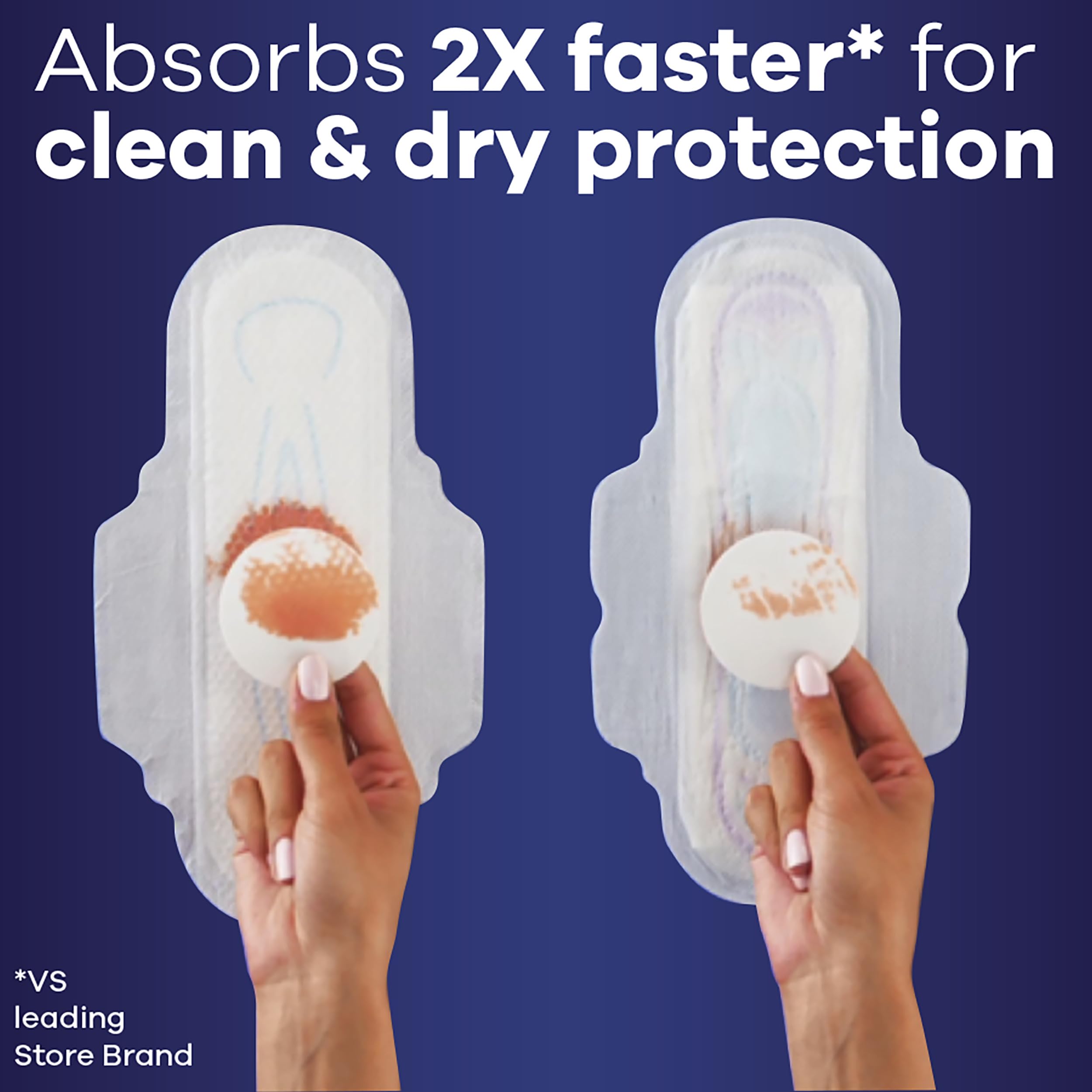 Always Ultra Thin Overnight Pads with Flexi-Wings, Size 4, Overnight, Unscented, 78 Count Total (3 Packs of 26)