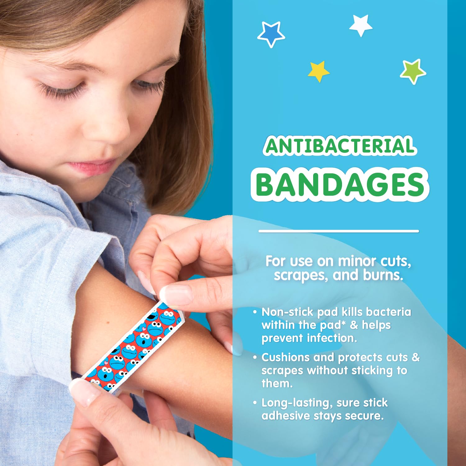 Sesame Street Kids Bandages, 100 CT | Great for Birthdays, Party Supplies Favors, Stickers, Stocking Stuffer or White Elephant G