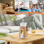 Battery Powered Diffuser, Anti Oil Leakage Designed Cordless Diffuser for Essential Oils 1/2/3H Timers Modes & 3 Mist Level,for