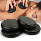 DEFUNX Massage Stones 4-Piece Set - Large Round Hot Stones Massage Kit for Back, Arms, Legs - 3.15
