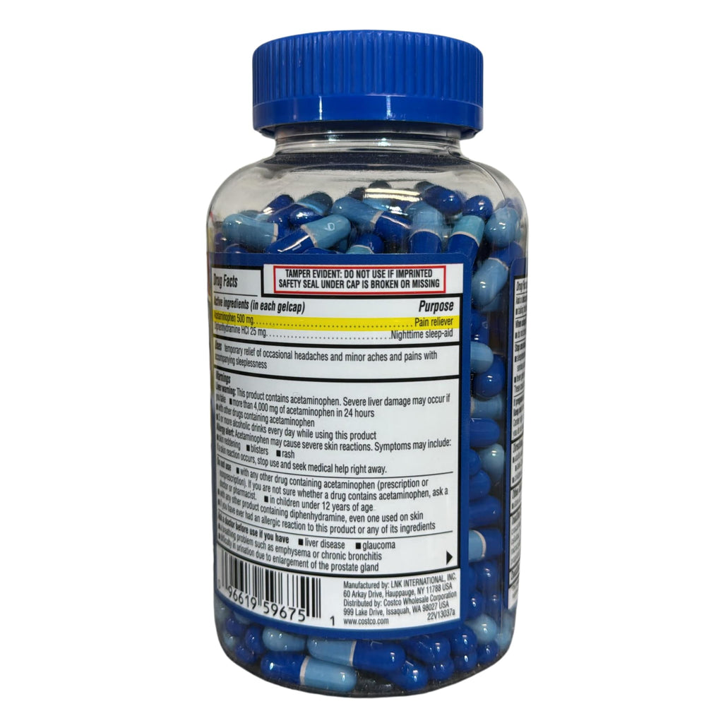 Acetaminophen 500mg PM Extra Strength 375 Gelcaps [k.] (Pack of 01)