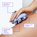 Love Wellness Bye Bye Bloat Lymphatic Massage Roller | Handheld Massager and Body Sculpting Tool | Supports Lymphatic Drainage,