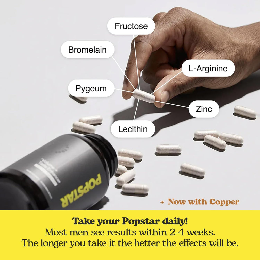 POPSTAR Labs Semen Volume Booster – Men’s Fertility &amp; Semen Health Support Supplement