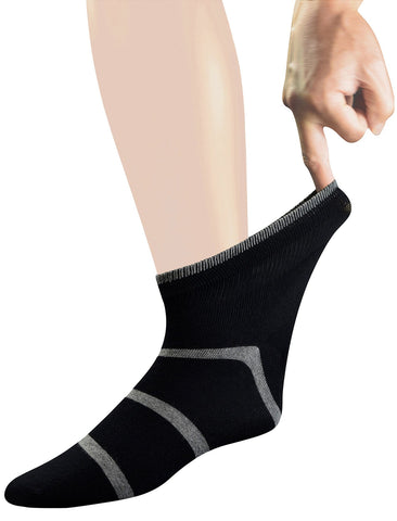 Yomandamor Men's Diabetic Ankle Socks with Seamless Toe and Non-Binding Top,6 Pairs L Size(10-13) 
