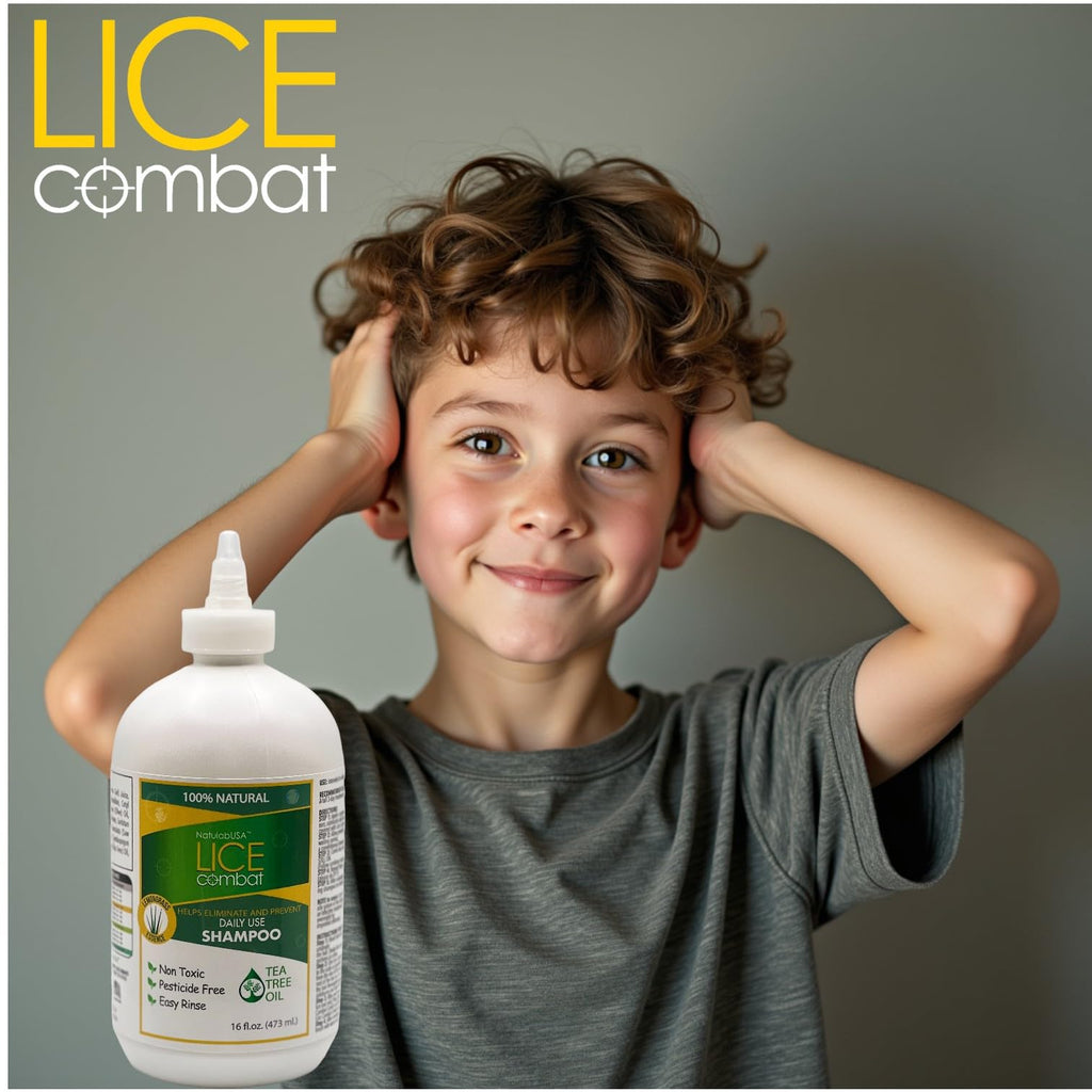 Lice Shampoo | Helps Eliminate Lice, Super Lice & Nits | Repels & Prevents | Pesticide Free | 100% Natural | Tea Tree + Coconut
