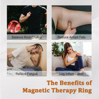 Fashtour Genuine Magnetic Hematite Rings, 3 per Order, Black Hematite Rings, Magnetic Ring, for Men and Women, for Anxiety Balan
