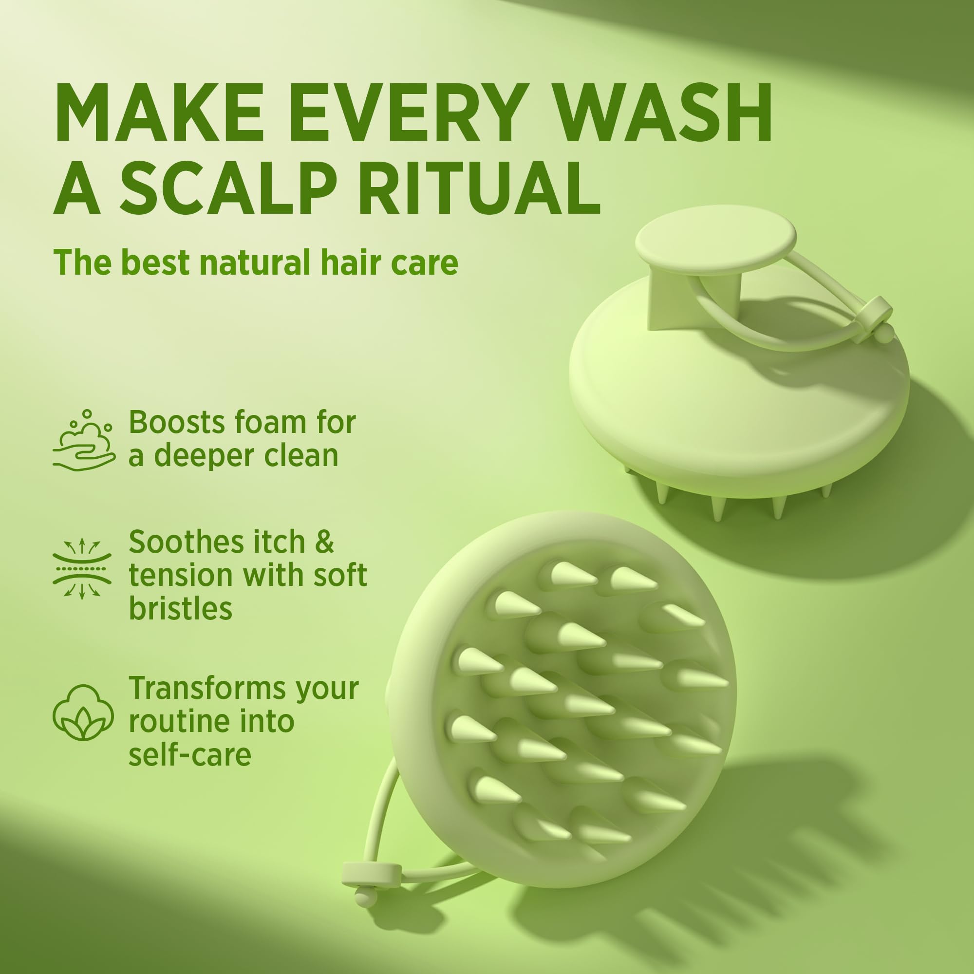 Roycederm Scalp Massager Brush Hair Scrubber - Soft Silicone Shampoo Brush for Scalp Care, Itchy Relief & Deep Cleansing - Ideal