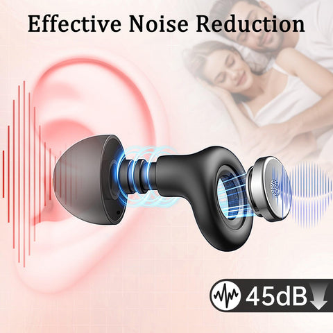 Ear Plugs for Sleeping Noise Cancelling 45dB, Ear Plugs for Noise Reduction, Concerts, Snoring, Reusable Silicone Earplugs with 