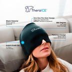 TheraICE Migraine Relief Cap, Soothing Headache Hat Ice Pack Mask, Face Cold Compress Cooling Gel Head Wrap Products for Tension