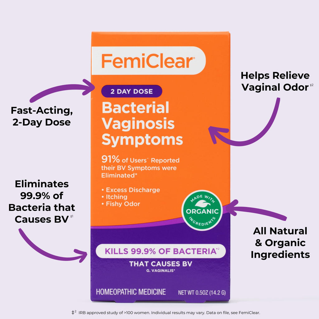 FemiClear (BV Symptoms - Vaginal Ointment for Fishy Odor, Excess Discharge, Itching & Discomfort Due to Bacterial Vaginosis, All