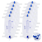 Geiserailie 1000ml Leg Bag Urinary Drainage Bag with Cloth Straps, 33.8oz Large Capacity Urine Leg Bag with Anti Reflux Valve, E