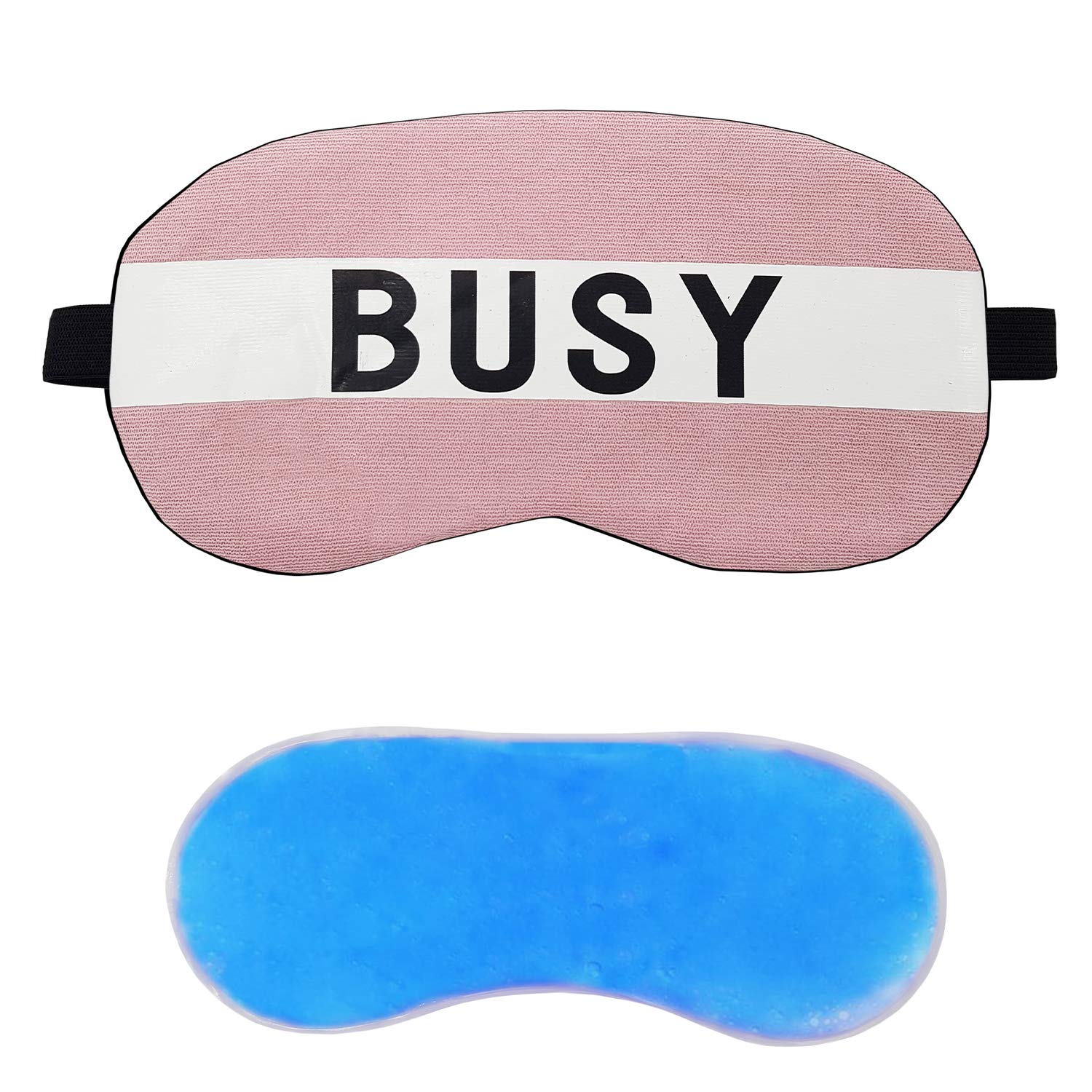 Jenna Cute Polyester Sleeping Eye Shade Mask Cover For Insomnia, Meditation, Puffy Eyes And Dark Circles Pink With Gel