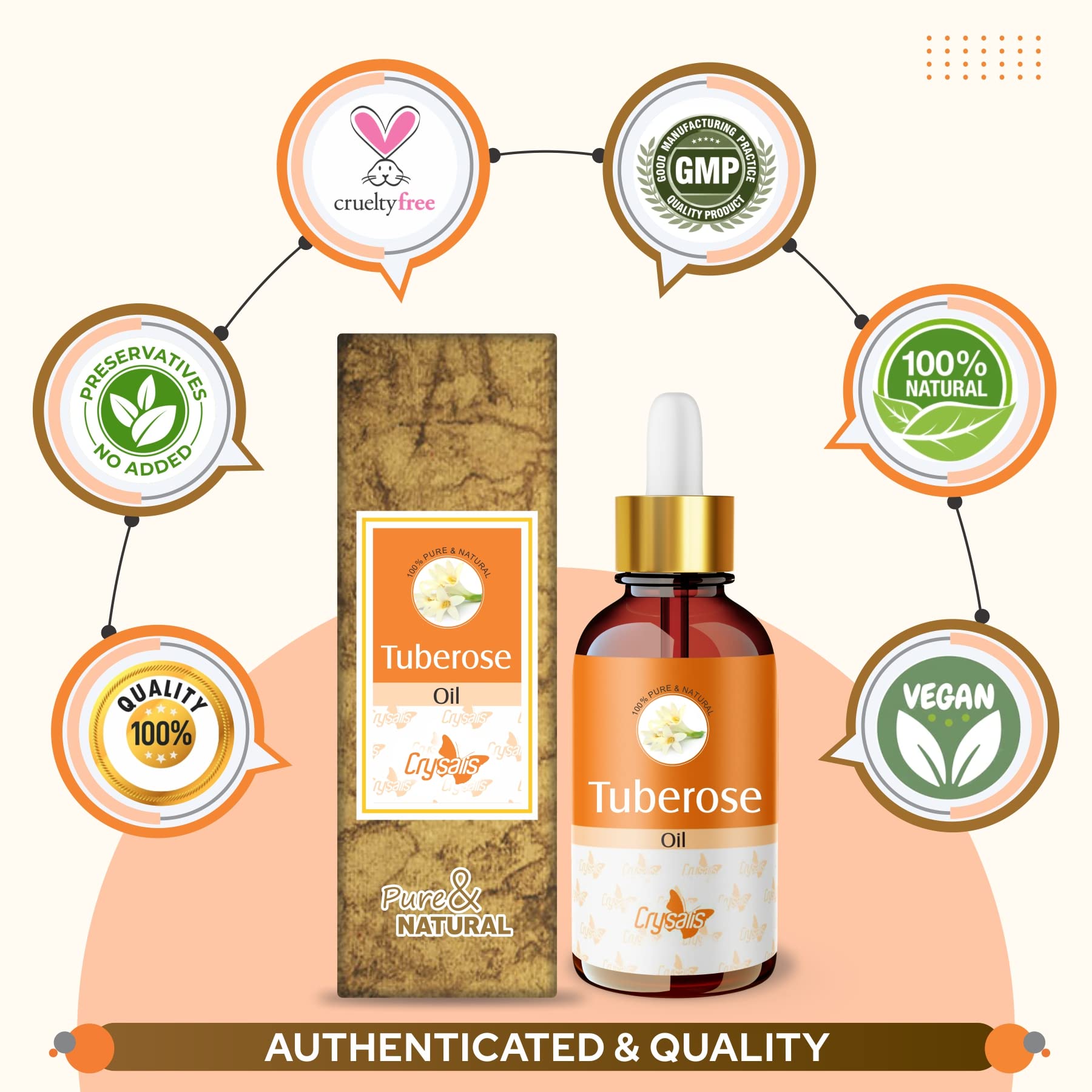 Crysalis Tuberose (Polianthes tuberosa) Oil - 0.51 Fl Oz (15ml)