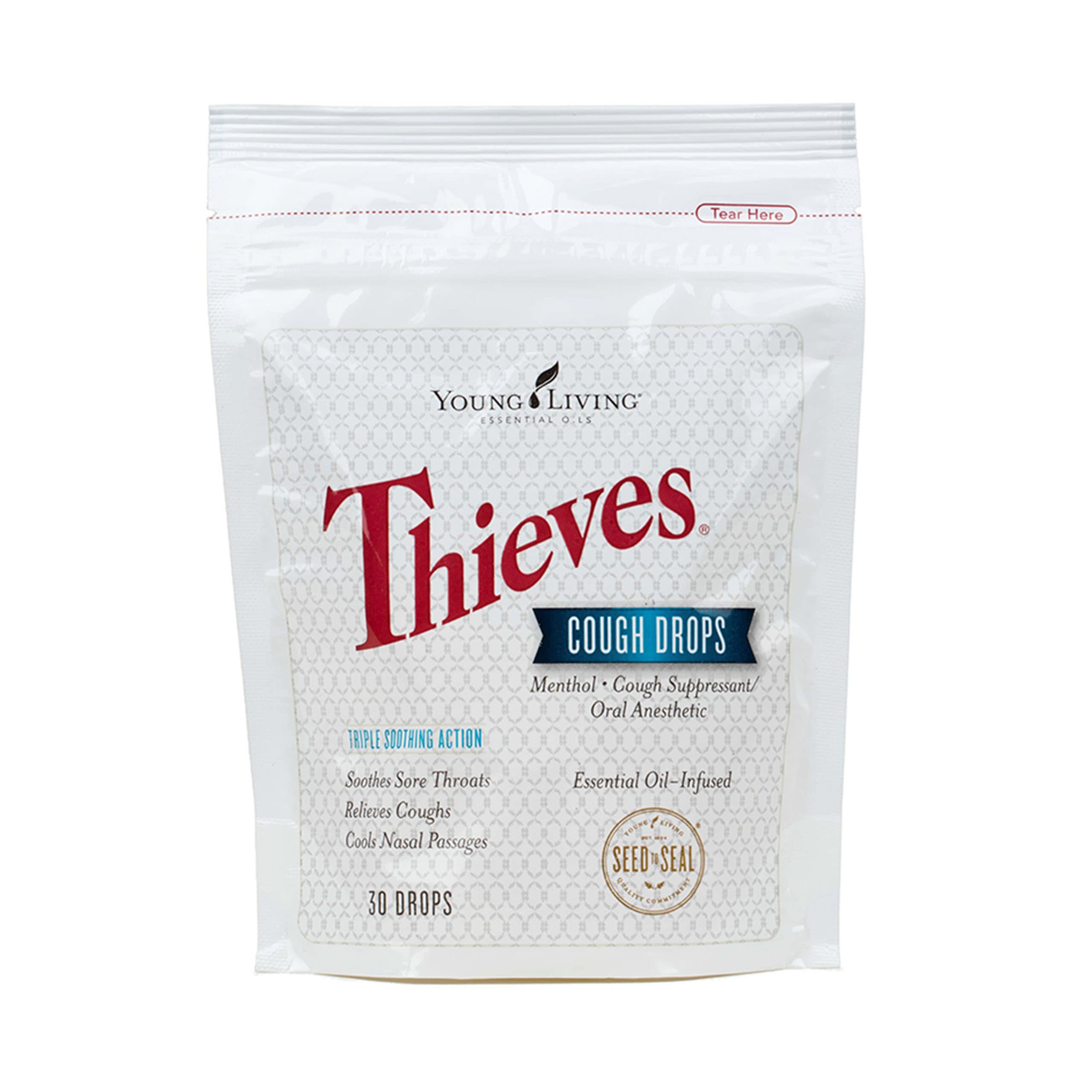 Thieves Cough Drops 30 Ct Essential Oil Infused by Young Living Essential Oil
