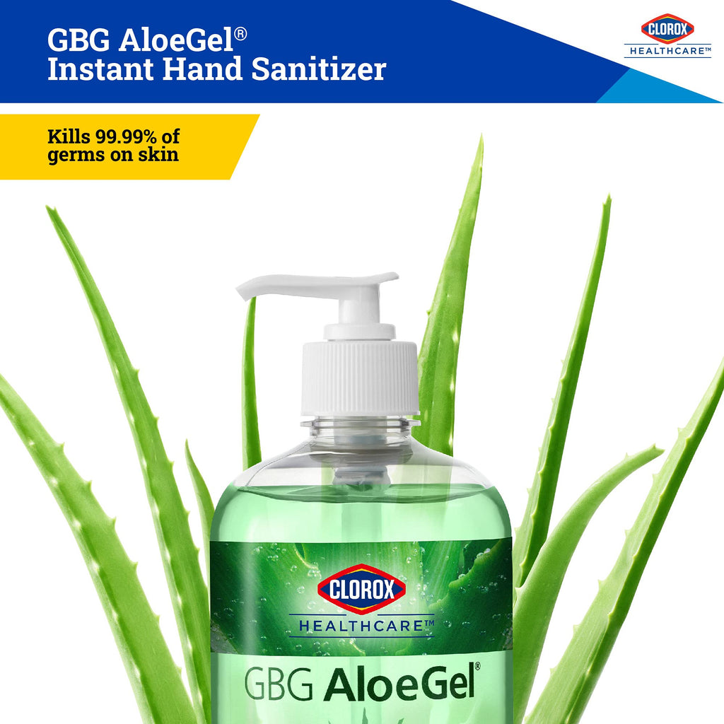 Clorox Healthcare GBG AloeGel Hand Sanitizer Gel 18oz (532ml) Hand Sanitizer Gel | Bleach Free Instant Hand Sanitizer Gel with P