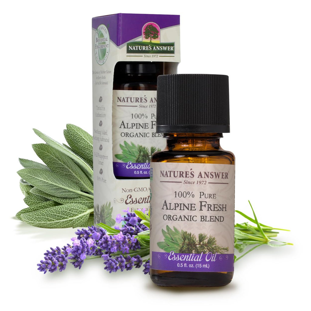 Natures Answer 100% Pure Organic Essential Oil Blend, 0.5-Ounce, Alpine Fresh