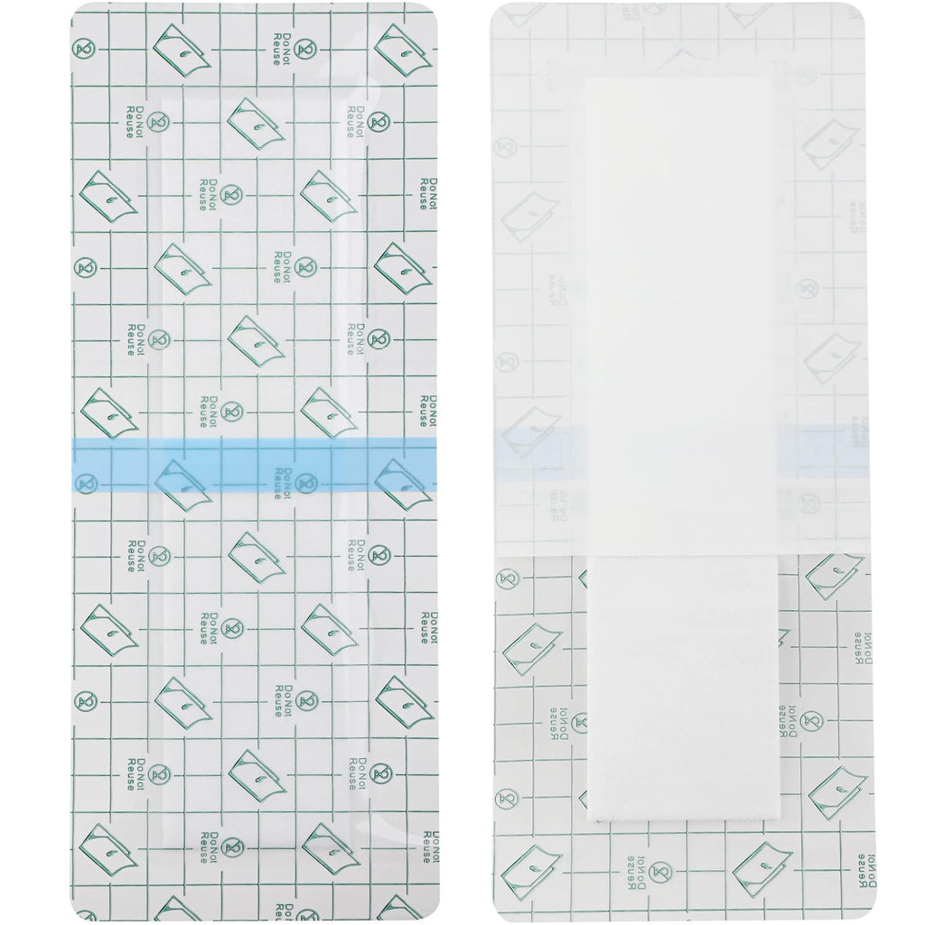 Waterproof Knee Replacement Surgery Bandage | 4x10 Inch Shower Protector Island Dressing Pad Bordered Gauze | Hip Surgery Recove
