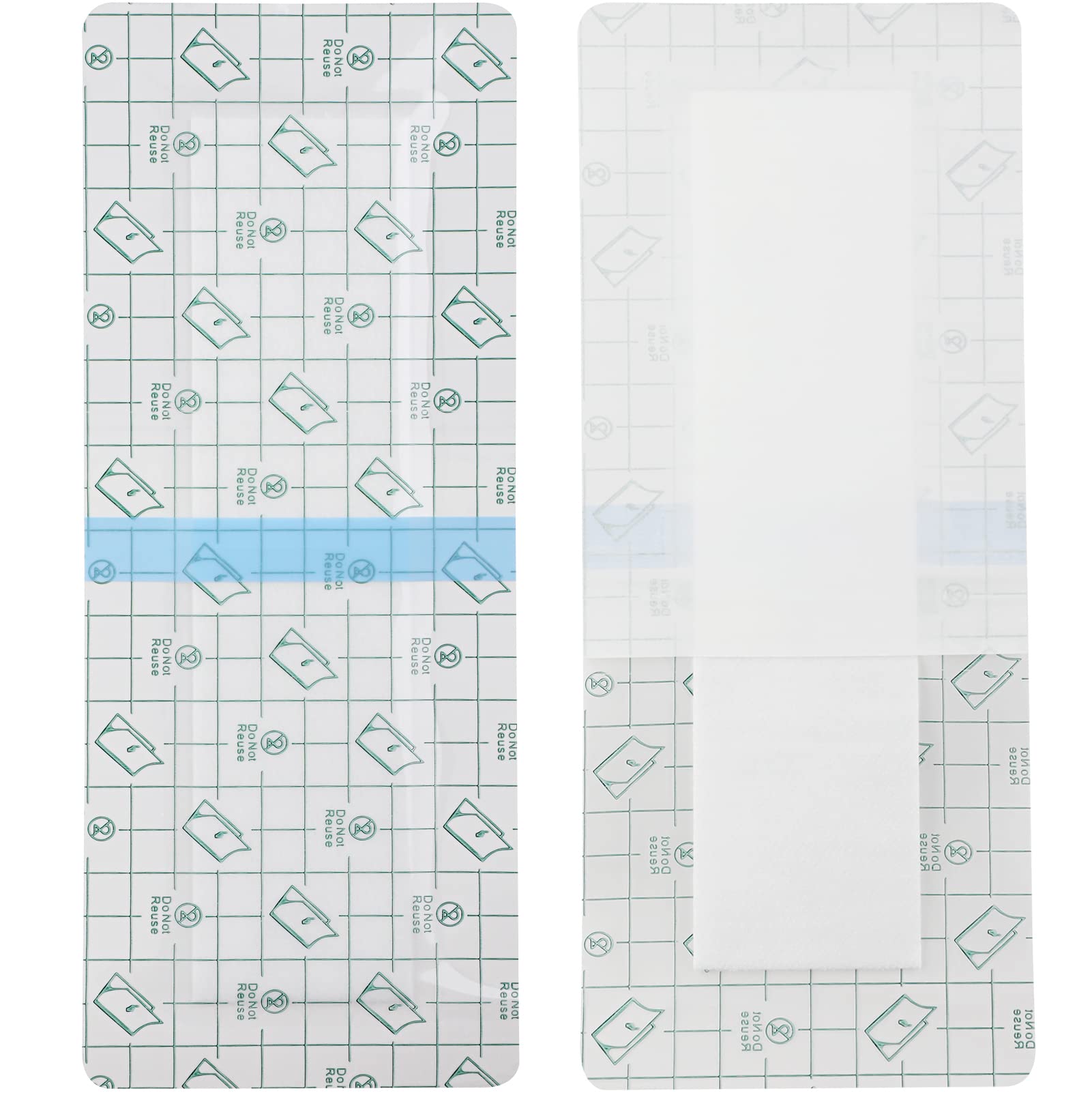 Waterproof Knee Replacement Surgery Bandage | 4x10 Inch Shower Protector Island Dressing Pad Bordered Gauze | Hip Surgery Recove