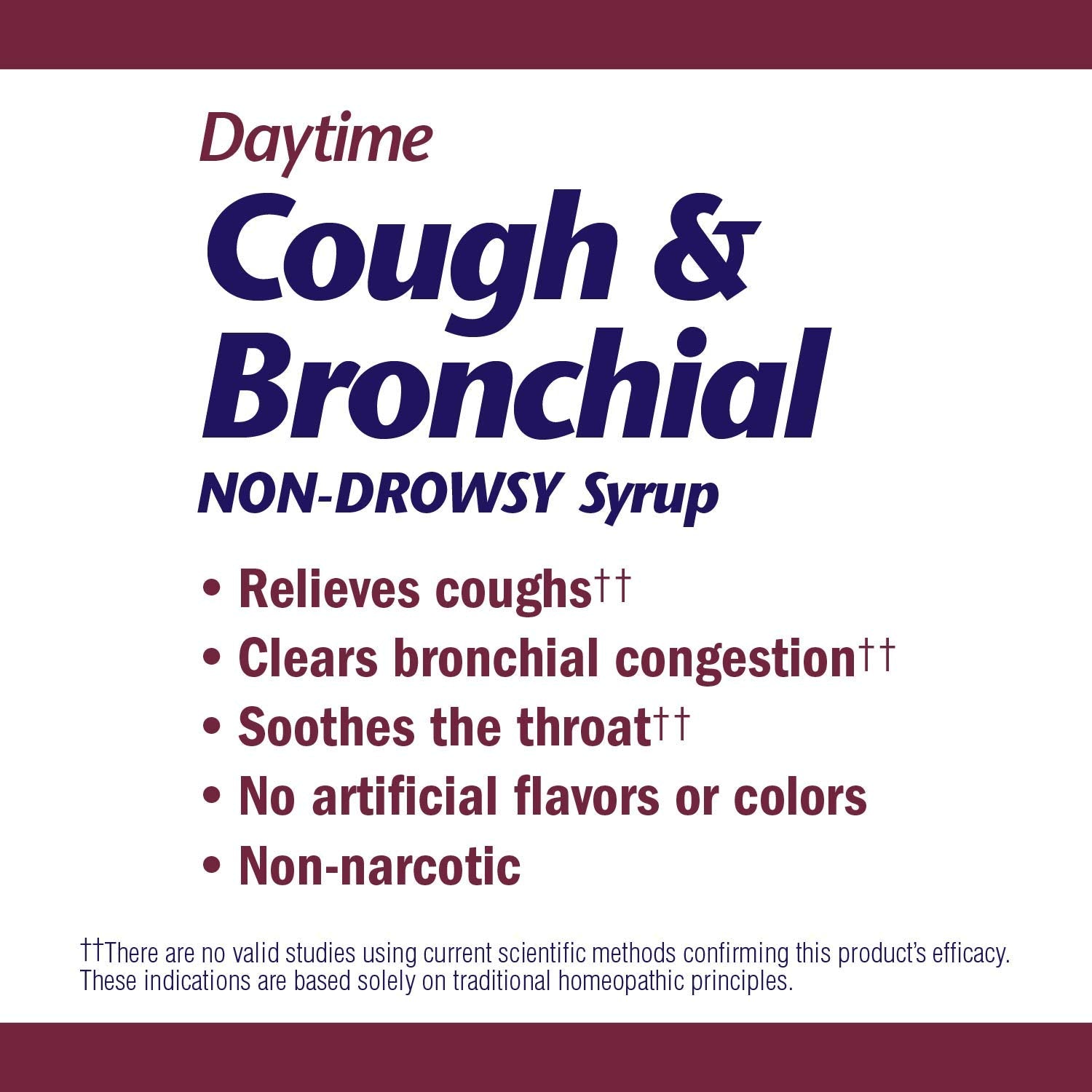 Boericke and Tafel Day Time Cough and Bronchial Syrup, 4 Ounce - 6 per case.