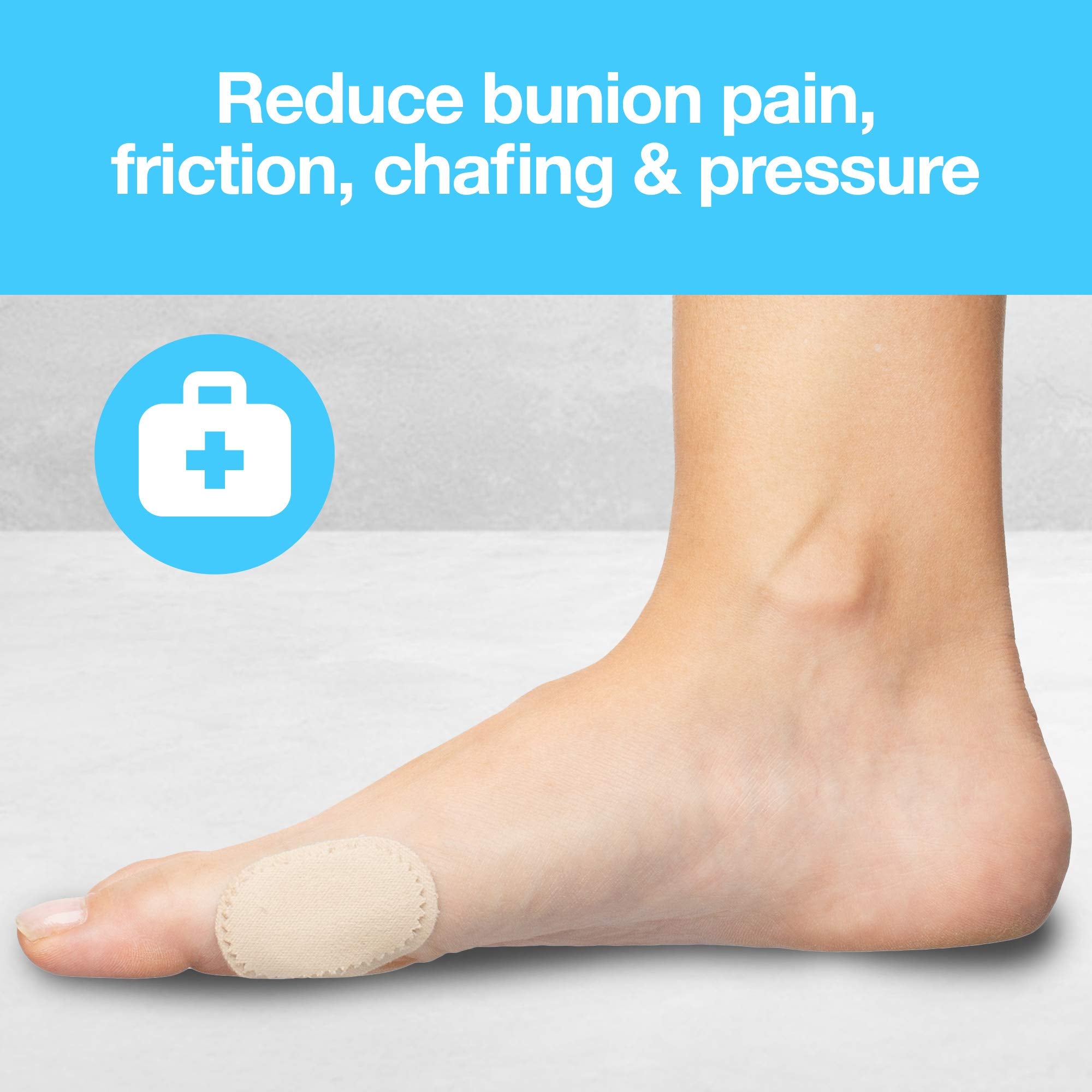ZenToes Bunion Pain Relief Pads to Wear with Shoes - Moleskin Guards Protect Feet for Men and Women, All-Day Water-Resistant Sel