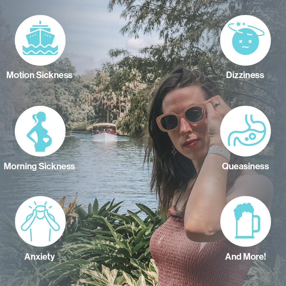 Blisslets Acupressure Relief Band - Cartagena Collection - Motion Sickness and Pregnancy Nausea Relief | Travel, Pregnancy, Crui