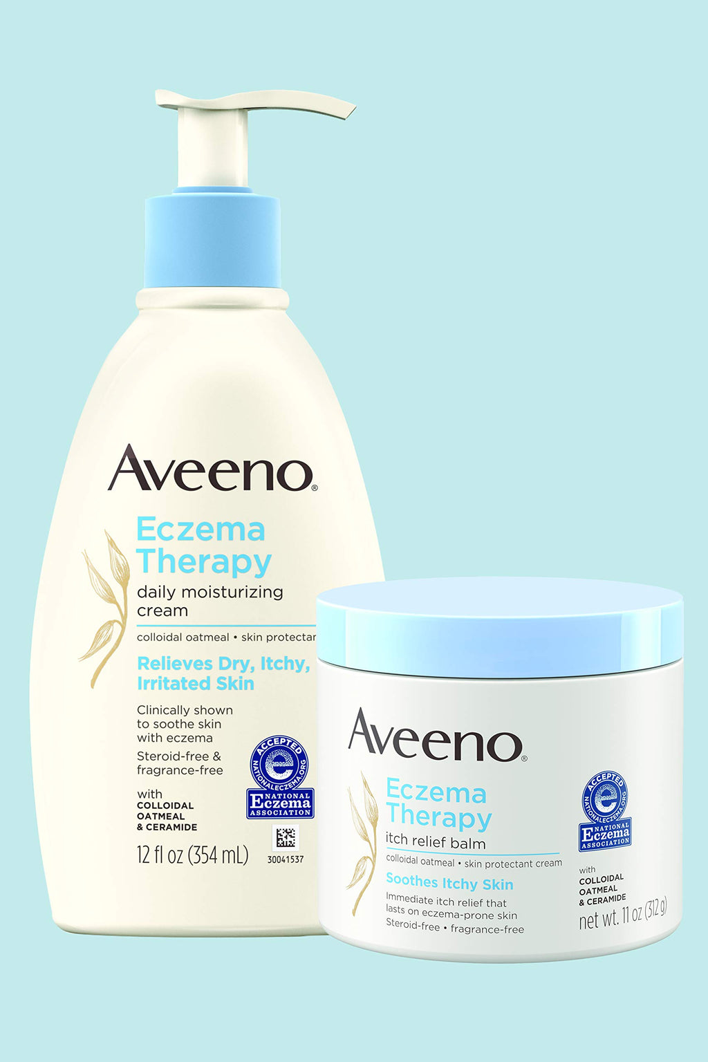 Aveeno Eczema Therapy Daily Moisturizing Cream for Sensitive Skin, Soothing Lotion with Colloidal Oatmeal for Dry, Itchy, and Ir