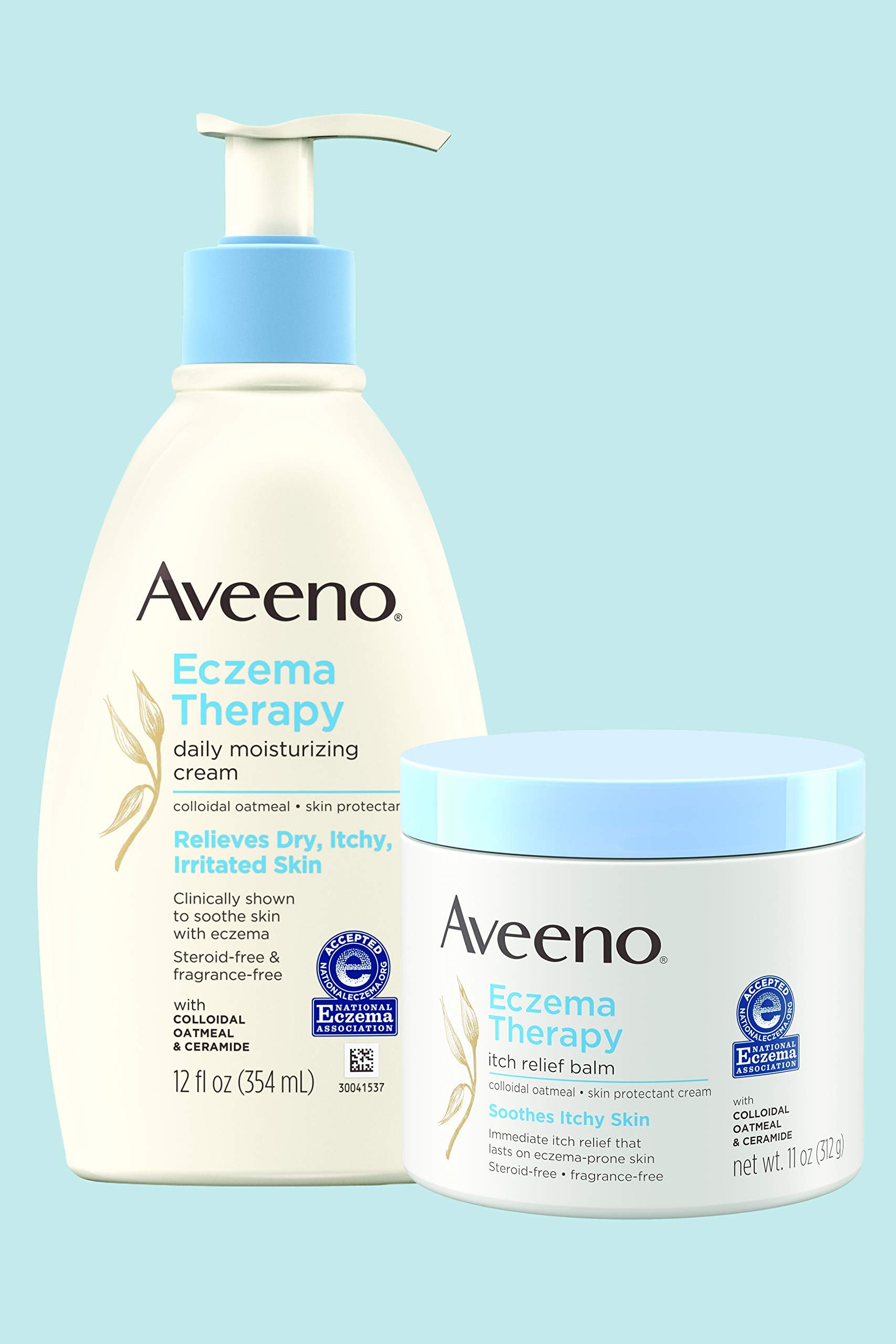 Aveeno Eczema Therapy Daily Moisturizing Cream for Sensitive Skin, Soothing Lotion with Colloidal Oatmeal for Dry, Itchy, and Ir