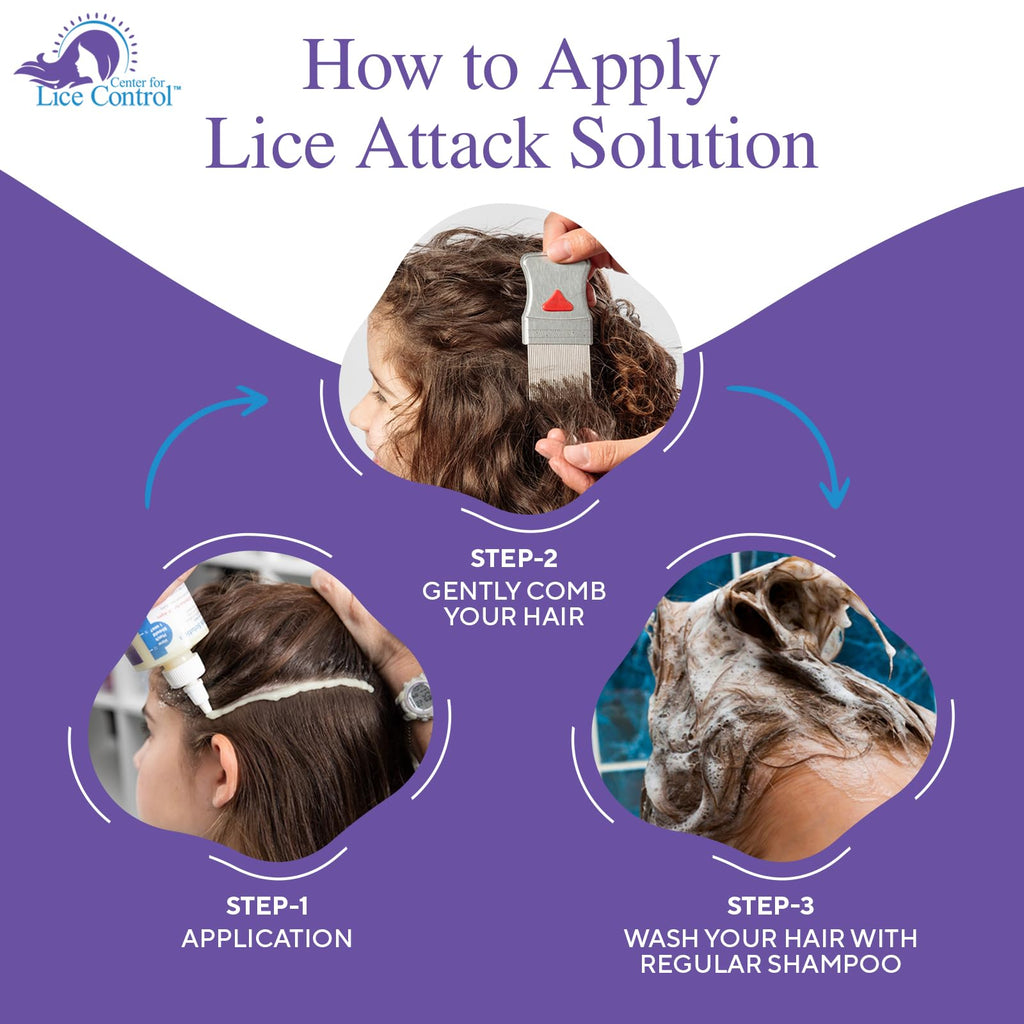 Kapow All-in-One Head Lice Treatment Kit for Family - Extra Strength Lice Shampoo, Spray & Comb for Kids & Adults, Sensitive Sca