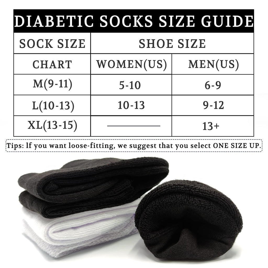 LIN PERFORMANCE Ankle Diabetic Socks for Women and Men Non-Binding Top Cushion Sole Moisture Wicking, 4 Pairs (10-13, White)