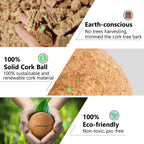 COENGWO Cork Massage Ball, Cork Myofascial Release Ball, Yoga Therapy Ball for Trigger Point Therapy, Muscle Knots, Deep Tissue