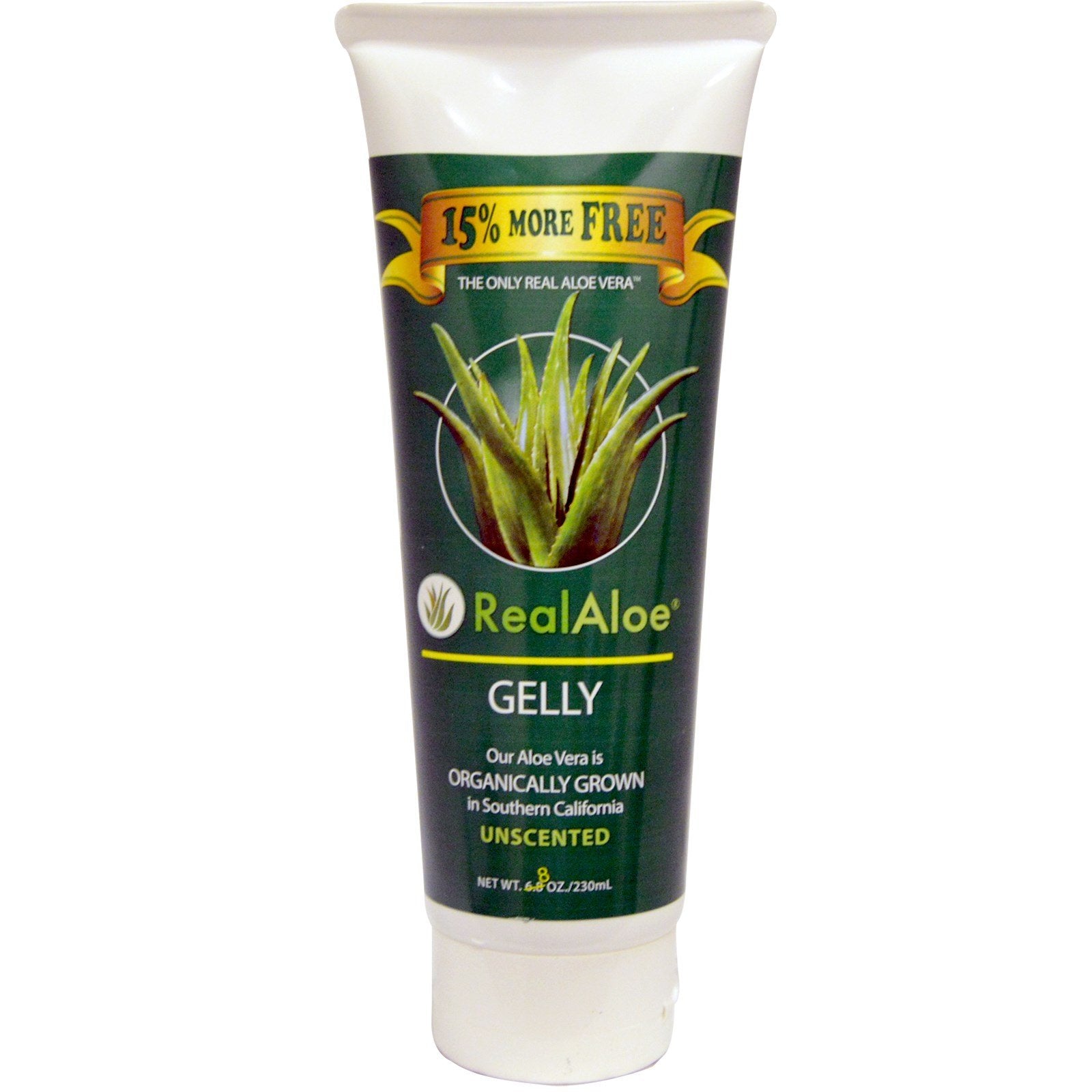 Real Aloe - Organically Grown Aloe Vera Gelly Unscented - 6.8 oz.