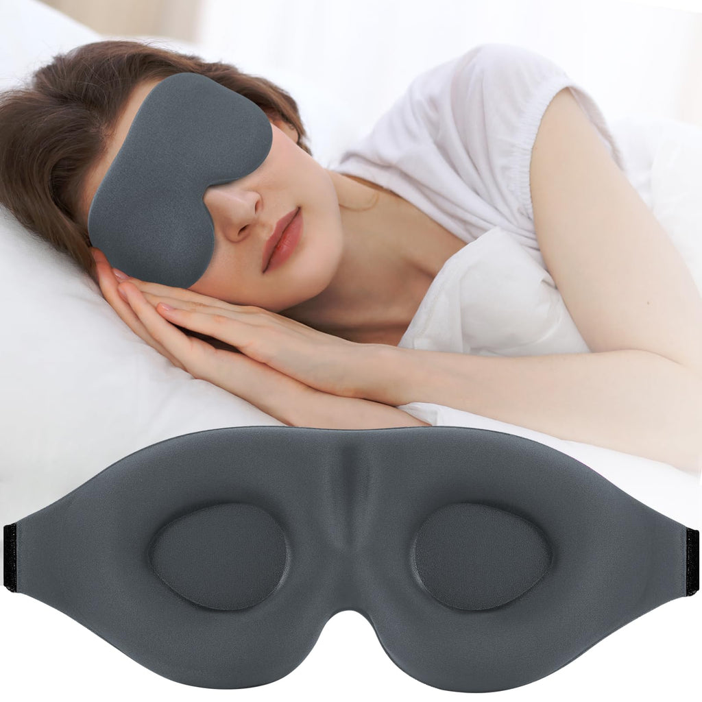 ZGGCD 3D Sleep Mask for Side Sleeper, Light Blocking Sleeping Eye Mask for Women Men, Contoured Cup Night Blindfold, Luxury Eye 
