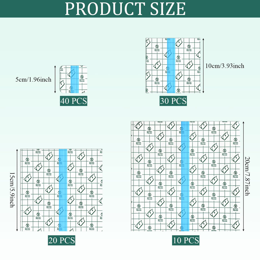 BBTO 100 Pieces Transparent Stretch Adhesive Bandage Waterproof Clear Protective Shower Patch Film Cover Bandages Tattoo Cover u