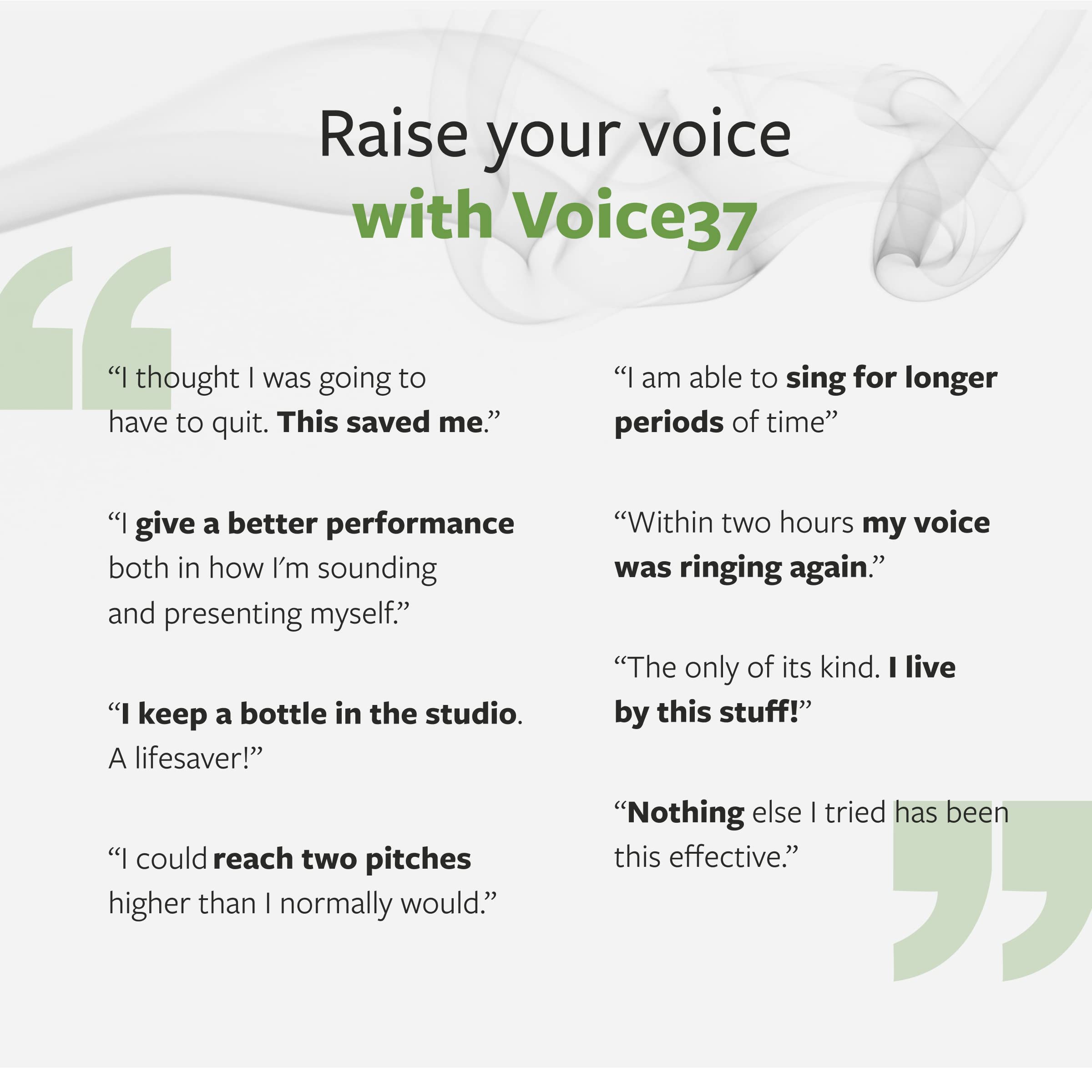 CLYOR Voice37- All Natural Voice Remedy for Singers - Boosts Your Voice - Soothes and Relieve Hoarseness - Lubricates Vocal Cord