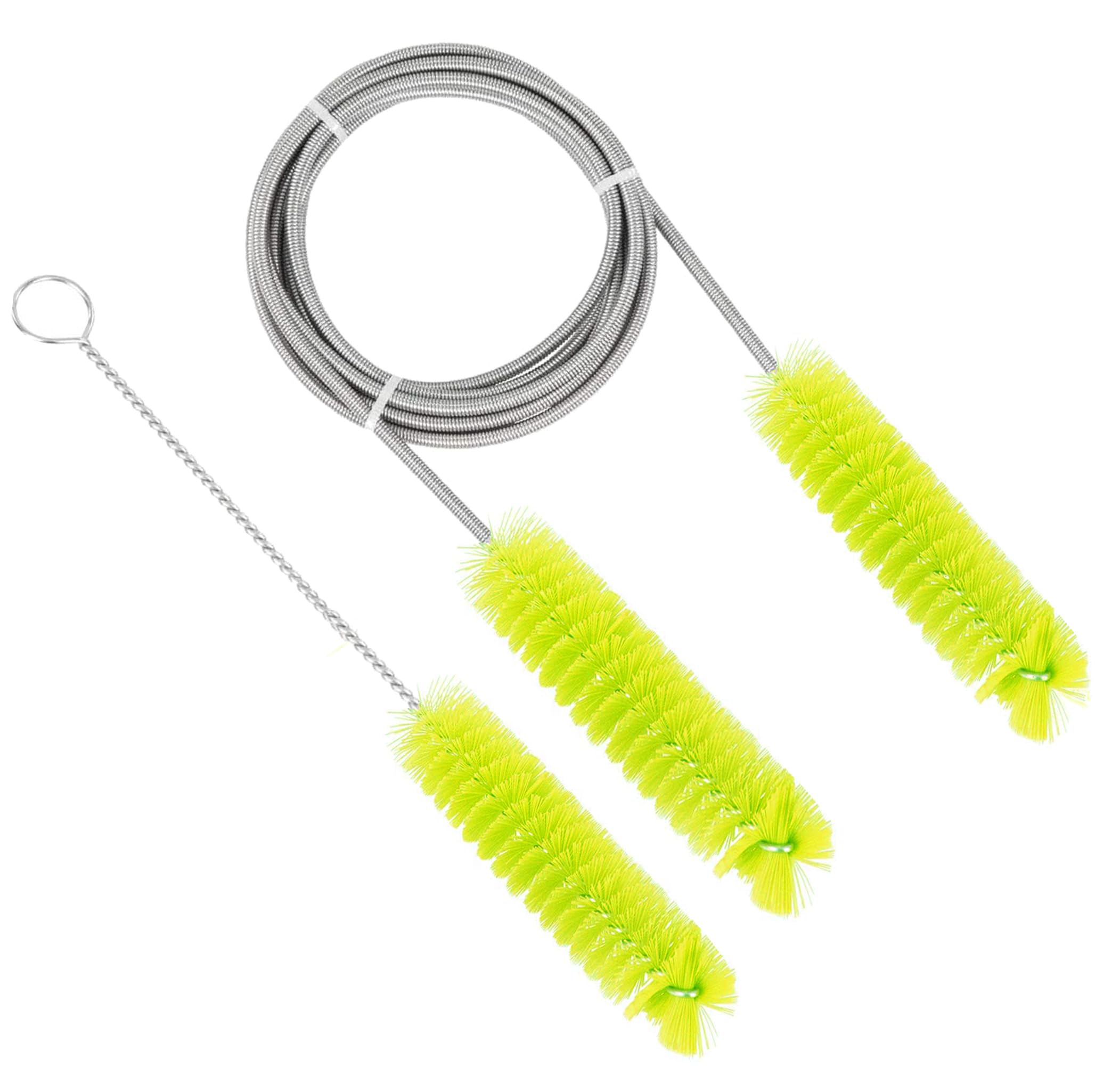 Brush Diameter 15mm 19mm -CPAP Tube Cleaning Brush-Suitable for Most CPAP Hose Type (Yellow)