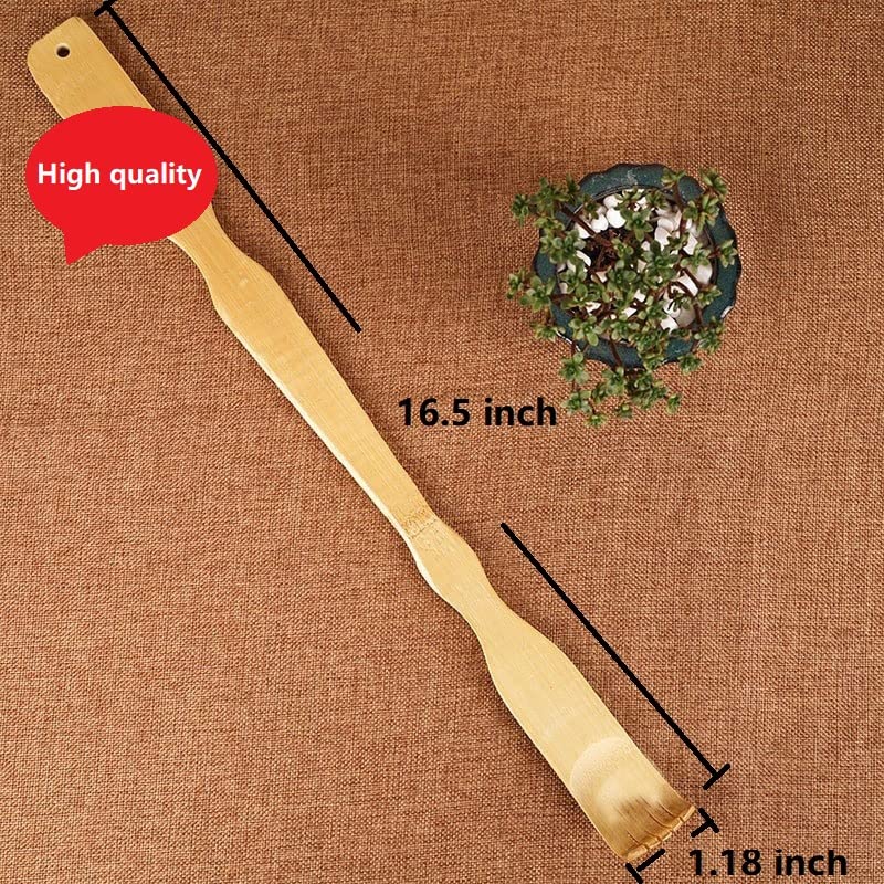 BZG 2 Pack Back Scratcher for Men and Women,Wooden,Bamboo Back Scratcher(16.5 inch) (YELLOW01)