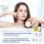 HIQILI 0.33 Fl Oz Ylang-Ylang Essential Oil, Long-Lasting Scent for Diffusers, Perfumes, Aromatherapy, DIY - 10 ML