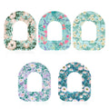 25pcs Adhesive Patches for Omnipod 5, Floral Style Sensor Patches Waterproof & Breathable CGM Overpatch Sensor Cover Compatible 
