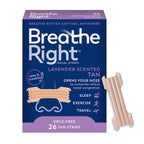 Breathe Right Nasal Strips Lavender Scent Extra Strength Tan Nasal Strips Help Stop Snoring Drug-Free Snoring Solution & Nasal C