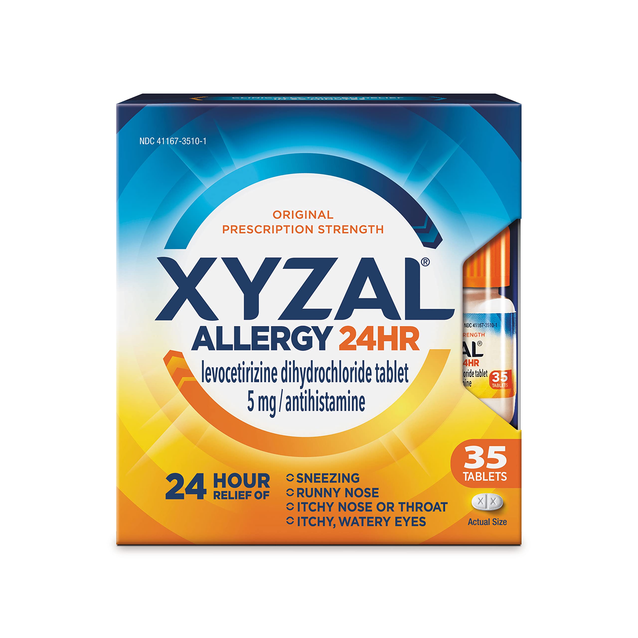 Xyzal Allergy Pills, 24-Hour Allergy Relief, 35-Count, Original Prescription Strength
