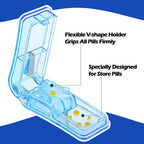 Nuanchu 18 Pieces Pill Cutter Portable Medicine Holder with Stainless Steel Blade Easy Cut for Cutting Pills Tablet in Half for