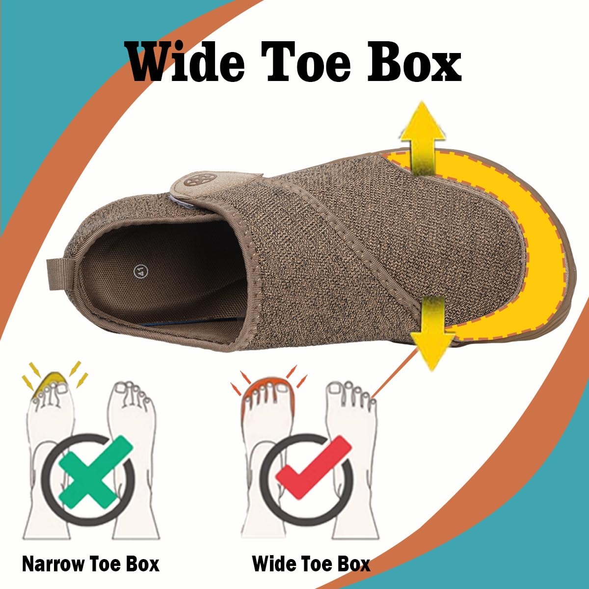 Sisttke Diabetic Shoes for Women Men Adjustable Wide Width Orthopedic House Slippers Arch Support Walking Shoes for Arthritis Ed