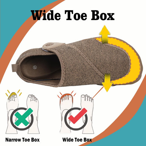 Sisttke Diabetic Shoes for Women Men Adjustable Wide Width Orthopedic House Slippers Arch Support Walking Shoes for Arthritis Ed