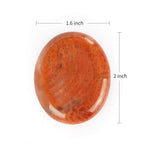 Artistone Fire Agate Crystal Thumb Worry Stones for Anxiety Hand Carved Healing Crystal Pocket Oval Palm Bulk Pocket Chakra Ston
