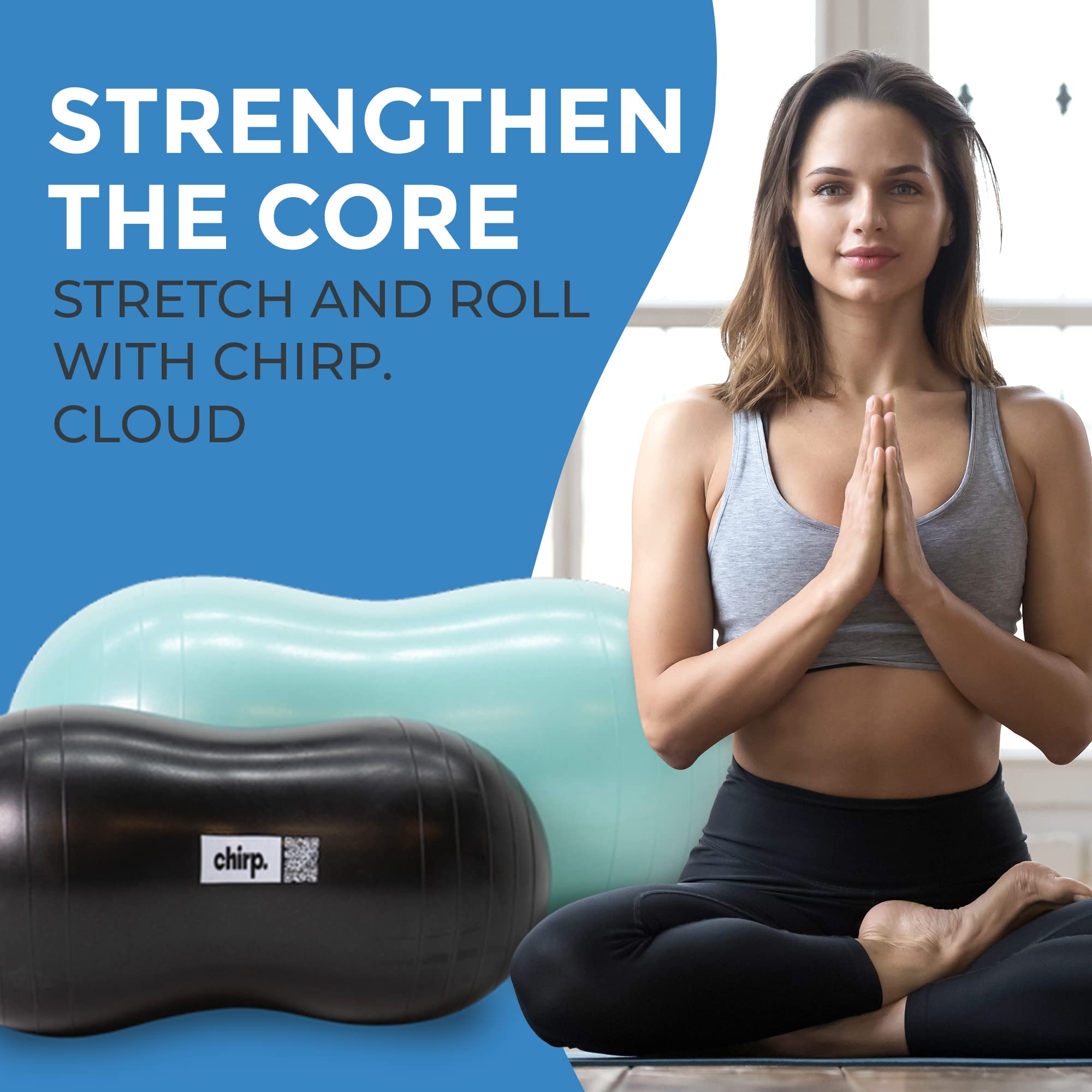 Chirp Cloud Peanut Mobility Ball for The Back, Physical Therapy Massager for Adults, Exercise Balance Ball, Sensory Therapy Toys