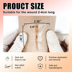 Carbou Emergency Wound Closure Strips - 2 Pcs - Zip Stitch Butterfly Bandaids - Laceration Closure Kit - Stitchless & Easy to Us